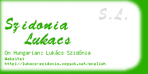 szidonia lukacs business card