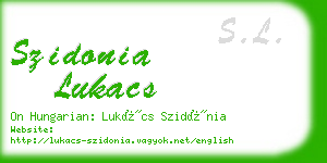 szidonia lukacs business card